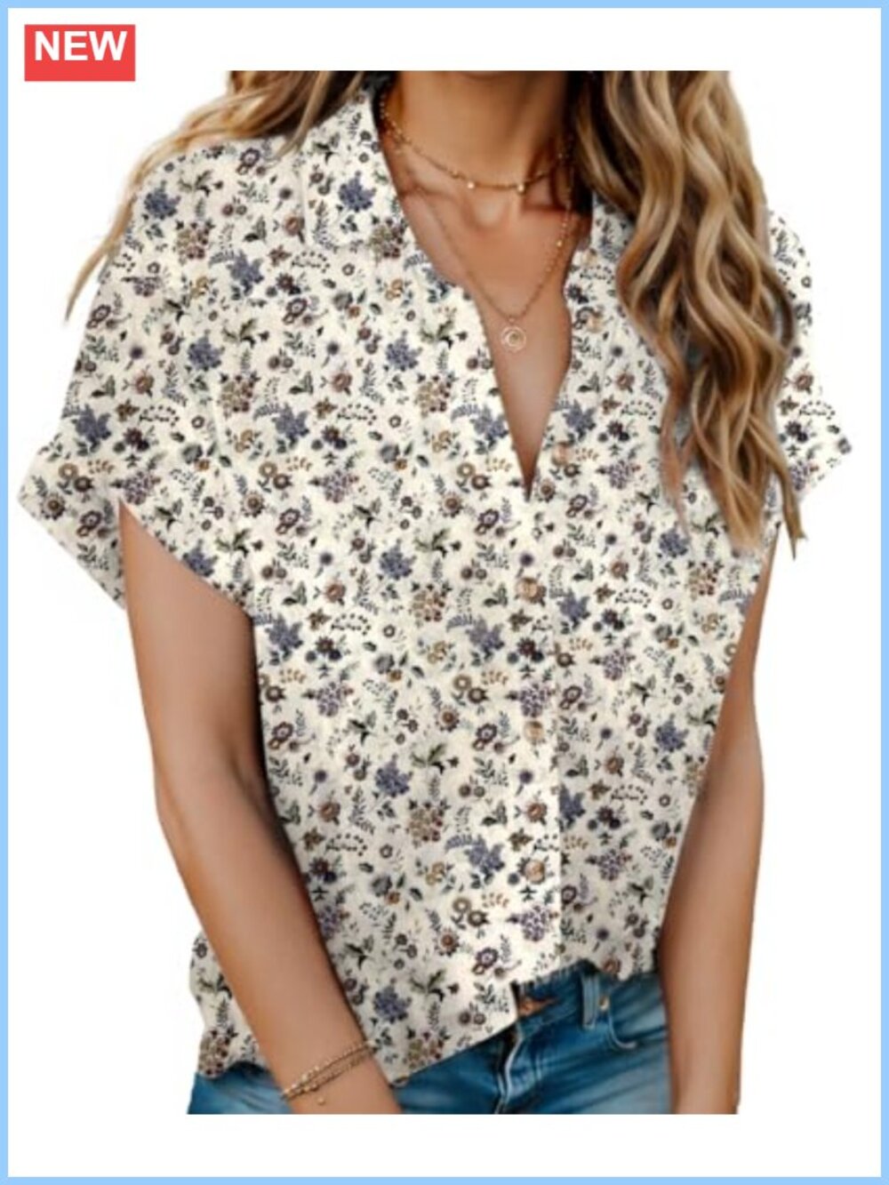 Linen Shirt Women Button Down Short Sleeve Cotton Blouse Collared Beach Top